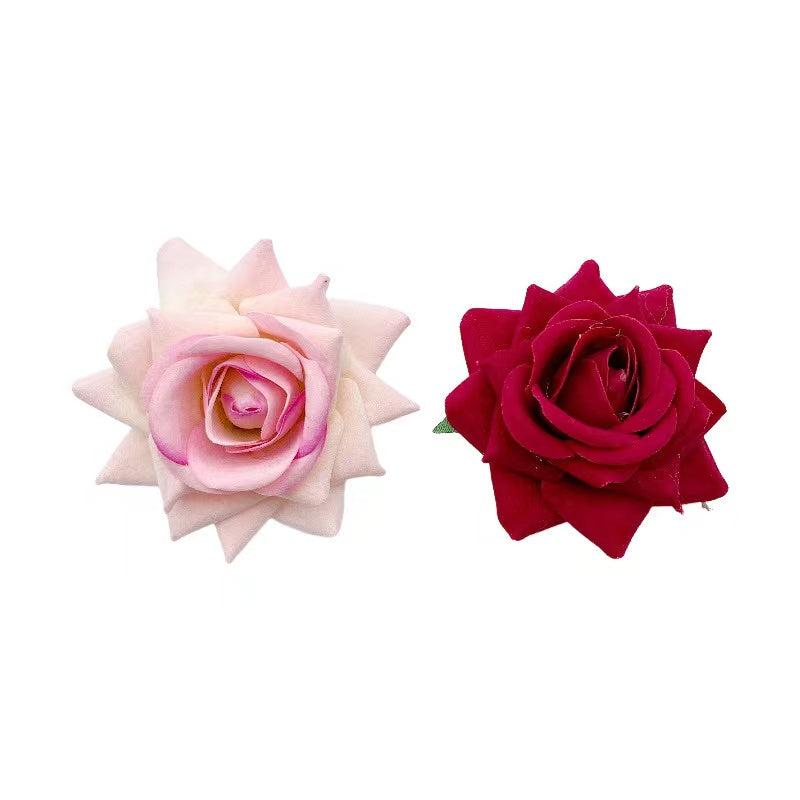 Bohemian Rose Flower Hairpin Brooch Hair Styling Accessories for Women Girls