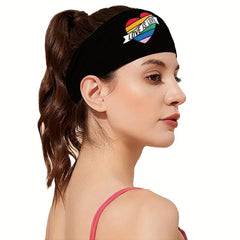 Pride Month Rainbow Headband Hairband Sports Fitness Elastic Hairband