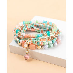 Bohemian Bead Bracelets for Women, Stackable Stretch Friendship Jewelry
