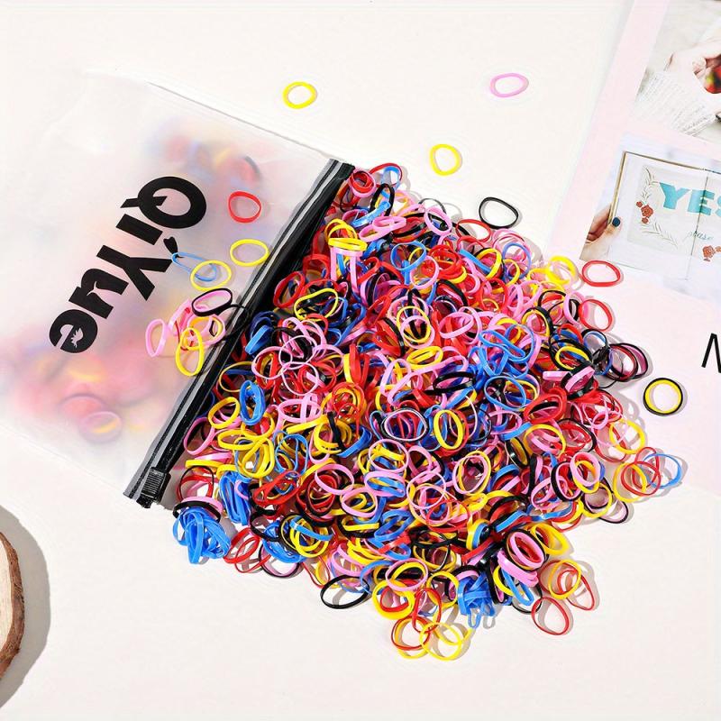 1000pcs Kids Hair Tie Elastic Rubber Band Ponytail Holder Accessories