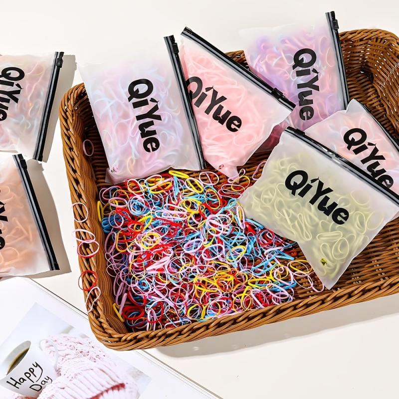 1000pcs Kids Hair Tie Elastic Rubber Band Ponytail Holder Accessories