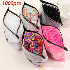 1000pcs Kids Hair Tie Elastic Rubber Band Ponytail Holder Accessories
