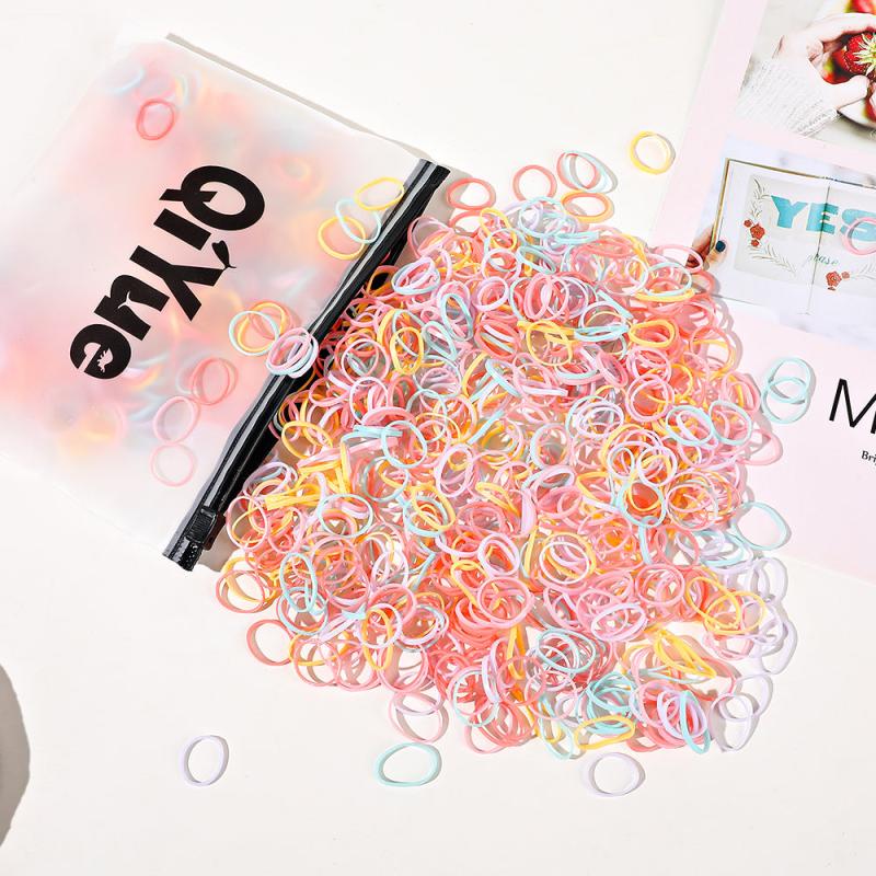 1000pcs Kids Hair Tie Elastic Rubber Band Ponytail Holder Accessories