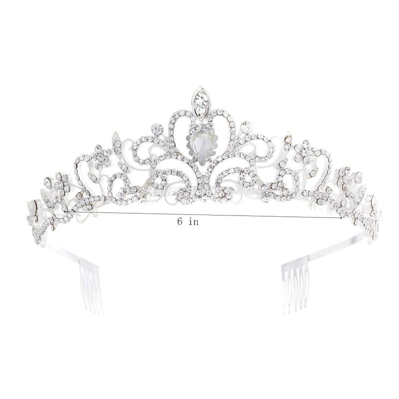 Crystal Tiara for Women Rhinestone Crown for Weddings Birthdays Quinceanera