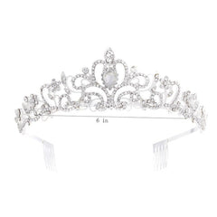 Crystal Tiara for Women Rhinestone Crown for Weddings Birthdays Quinceanera