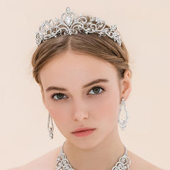 Crystal Tiara for Women Rhinestone Crown for Weddings Birthdays Quinceanera