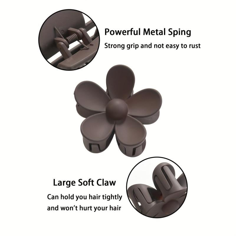Floral Hair Claw Women's Solid Hair Accessories For Women