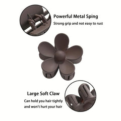 Floral Hair Claw Women's Solid Hair Accessories For Women
