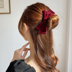 Velvet Bow Hair Tie Hair Styler Bun Maker No Hair Damage Hair Accessories