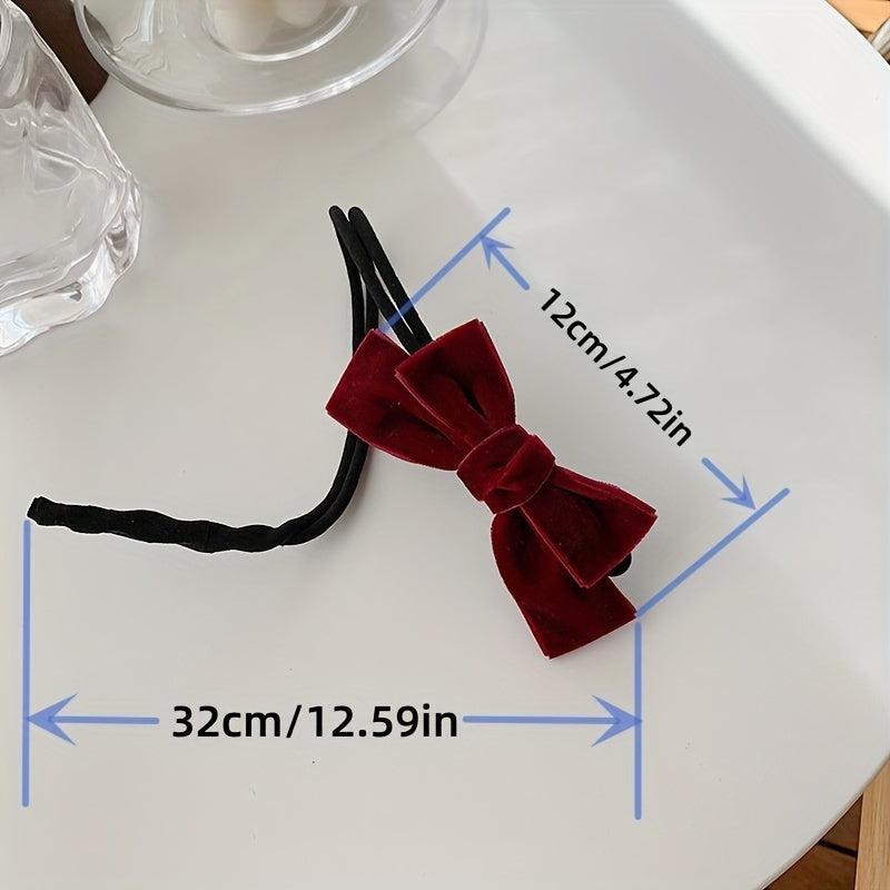Velvet Bow Hair Tie Hair Styler Bun Maker No Hair Damage Hair Accessories