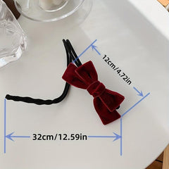Velvet Bow Hair Tie Hair Styler Bun Maker No Hair Damage Hair Accessories