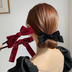 Velvet Bow Hair Tie Hair Styler Bun Maker No Hair Damage Hair Accessories