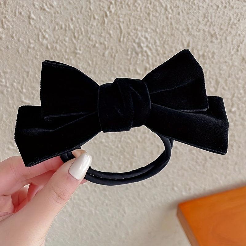 Velvet Bow Hair Tie Hair Styler Bun Maker No Hair Damage Hair Accessories