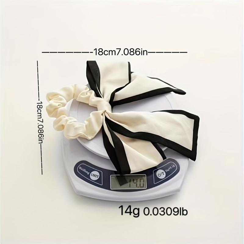Satin Bow Scrunchies Hair Tie Ponytail Holder Hair Ring