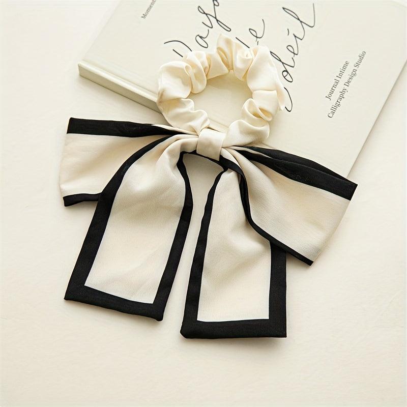 Satin Bow Scrunchies Hair Tie Ponytail Holder Hair Ring