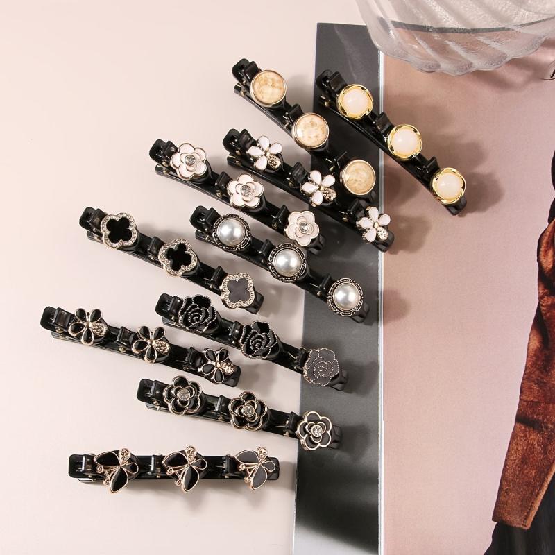 Braided Hair Clips Faux Pearl Hairpin Vintage Hair Accessories