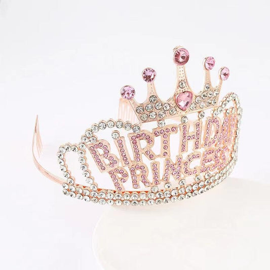 Birthday Princess Crown Birthday Girl Tiara Princess Hairband Headband