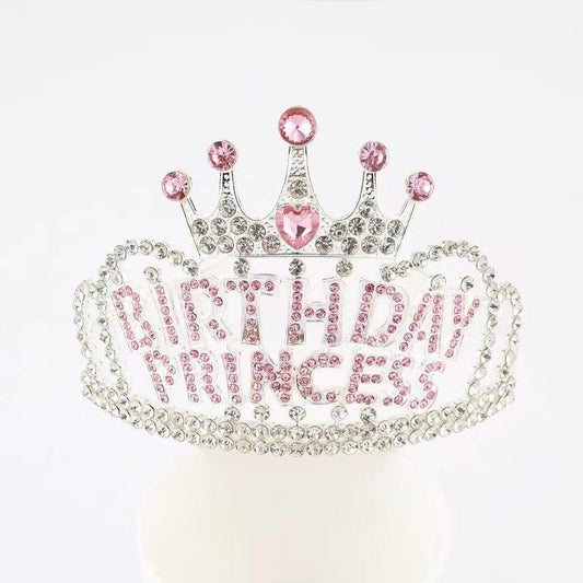 Birthday Princess Crown Birthday Girl Tiara Princess Hairband Headband