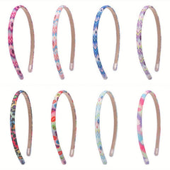 Y2K Colorful Print Headband Skinny Headdress for Girls Women