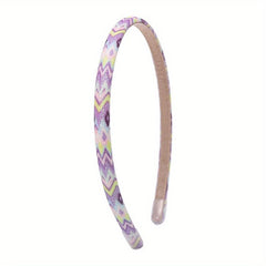 Y2K Colorful Print Headband Skinny Headdress for Girls Women