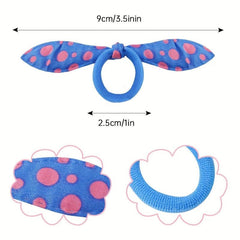 50PCS Bag Elastic Hair Tie Rabbit Ears Ribbon Hair Tie Rubber Band