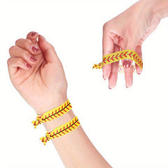 Knotted Hair Tie Baseball Hairband Elastic Headband