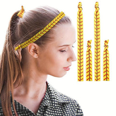 Knotted Hair Tie Baseball Hairband Elastic Headband