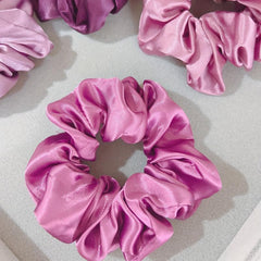 12pcs Y2K Solid Satin Scrunchies Elastic Ponytail Holder Hair Accessories