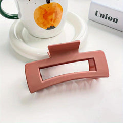Large Shark Claw Retro Hollow Square Hair Clip for Women