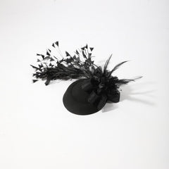 Women Faux Feather Head Piece Wedding Hat Derbyhat