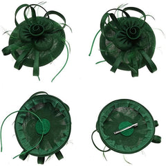 Sinamay Fascinator Faux Feather Head Piece for Tea Party Cocktail Party