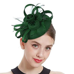 Sinamay Fascinator Faux Feather Head Piece for Tea Party Cocktail Party