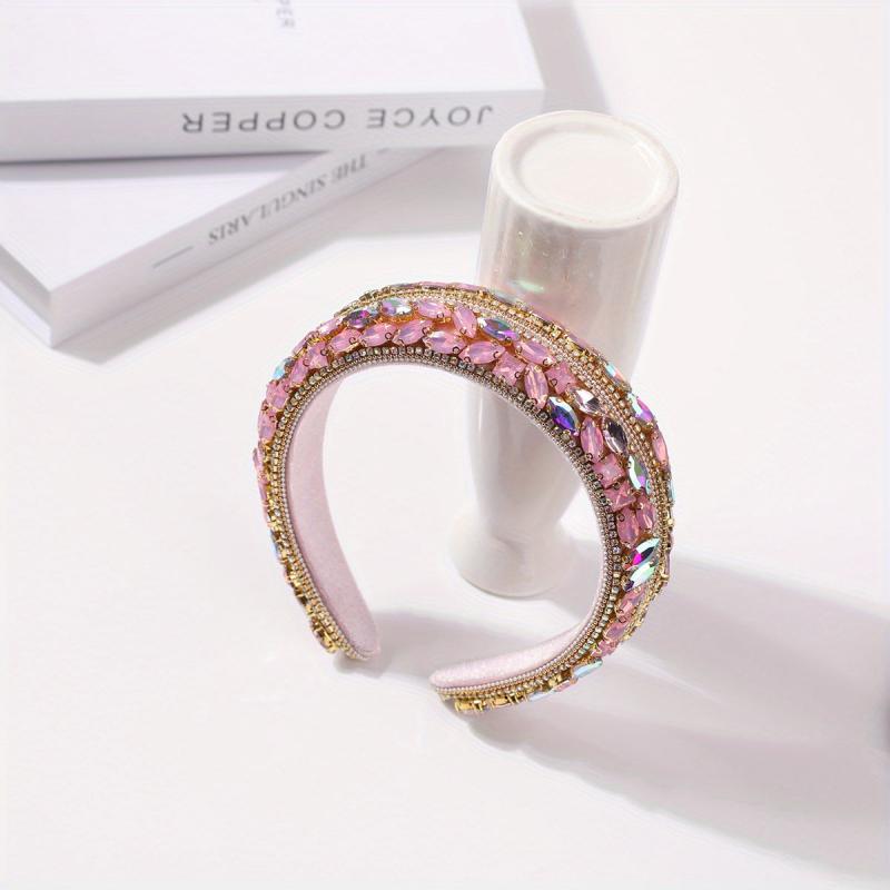Colorful Crystal Headband Glitter Rhinestone Headdress for Party Prom
