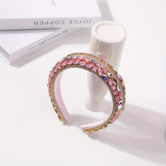 Colorful Crystal Headband Glitter Rhinestone Headdress for Party Prom