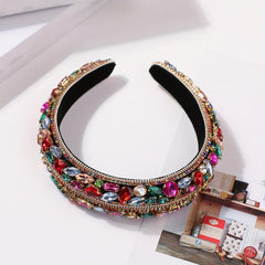 Colorful Crystal Headband Glitter Rhinestone Headdress for Party Prom