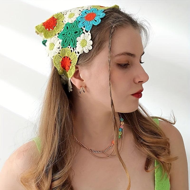 Boho Style Crochet Headscarf Knitted Hair Band
