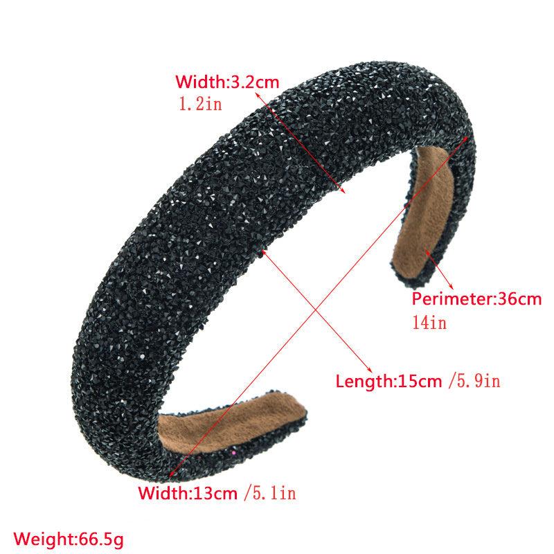 Rhinestone Faux Pearl Headband Sponge Padded Headdress