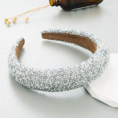Rhinestone Faux Pearl Headband Sponge Padded Headdress