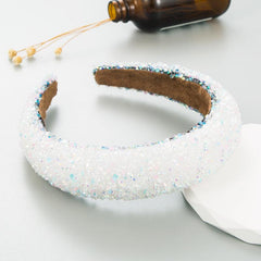 Rhinestone Faux Pearl Headband Sponge Padded Headdress
