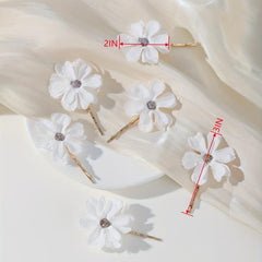 6pcs Bohemia Style Flower Decor Bobby Pin Hair Clip