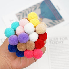 40pcs Baby Girls Pom Pom Hair Ties Elastic Hair Ponytail Holders for Toddlers