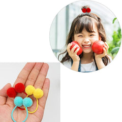 40pcs Baby Girls Pom Pom Hair Ties Elastic Hair Ponytail Holders for Toddlers