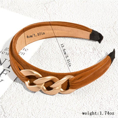 Baroque Wide Padded Headband Vintage Elastic Hairband