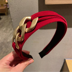 Baroque Wide Padded Headband Vintage Elastic Hairband