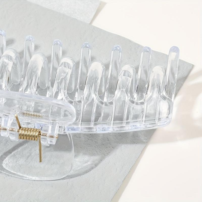 3pcs Transparent Cross Square Hair Claw Hair Clip for Women