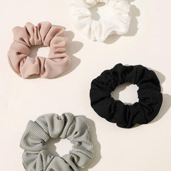 4pcs Knitting Scrunchies Hair Ties For Thick Hair No Crease Hair Accessories