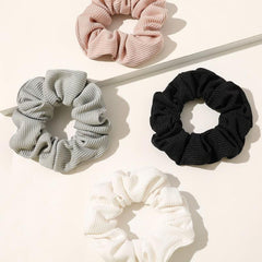 4pcs Knitting Scrunchies Hair Ties For Thick Hair No Crease Hair Accessories