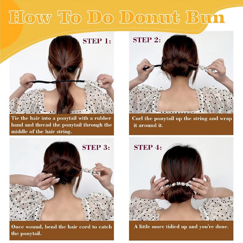 3pcs Lazy Flower Hairpin Hair Bun Maker Styling Accessories for Women Girls