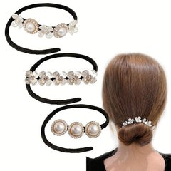 3pcs Lazy Flower Hairpin Hair Bun Maker Styling Accessories for Women Girls