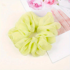 Large Hair Tie Solid Flower Scrunchie Hair Rope